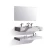Gray white Vanity Unit, Stone Cabinet and Basin, Size 120 cm