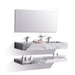 Stone bath sink two ceramic basin, Elegant Look, Size 150 cm