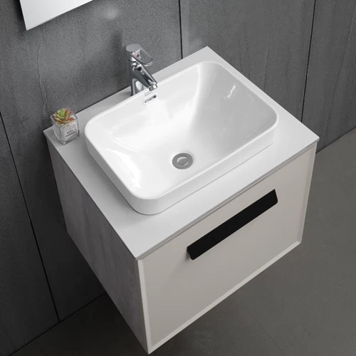BMF Chinese Wooden Vanity Unit, Light gray, Size 60 cm BMF Chinese Wooden Vanity Unit, Light gray, Size 60 cm