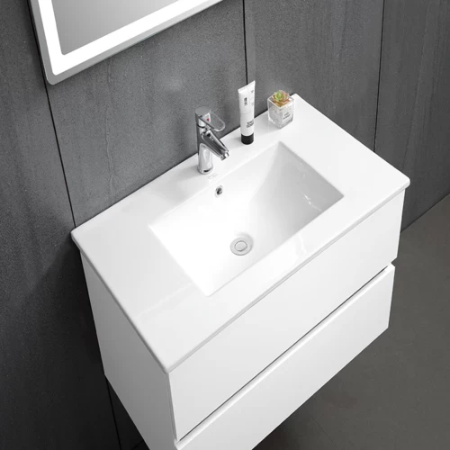 BMF Chinese Treated Wood Washbasin, White, Size 60 cm BMF Chinese Treated Wood Washbasin, White, Size 60 cm
