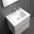 BMF Chinese Wooden Body Washbasin, Light gray, Size 60 cm