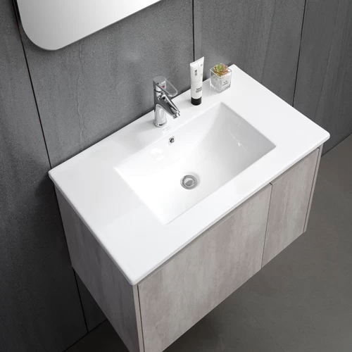 BMF Chinese Wooden Washbasin, Light gray, 80 cm