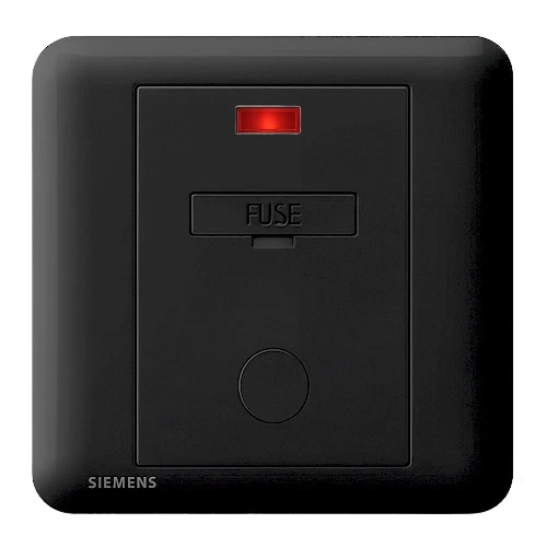 13A Fused Connection Unit with Indicator, Black Color, 86x86mm, Siemens (Delta Seata)
