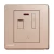 13A Fused Connection Unit with Double Pole Switch and Indicator, Rose Gold Color, 86x86mm, Siemens (Delta Arina)