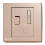 13A Fused Connection Unit with Double Pole Switch, Rose Gold Color, 86x86mm, Siemens (Delta Arina)