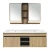 Wooden Washbasin unit two basin, size 120 cm, Gray Wooden Color
