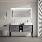 Wooden Vanity Unit, size 140 cm, blue Color