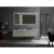Two Wooden Wash Unit, size 150 cm, Dark gray Color