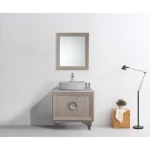 Treated Wood Vanity Unit, 80 cm size, beige color