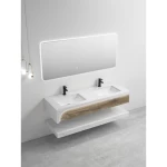 Chinese Stone Washbasin, Size 120 × 50 cm, Wood white Color
