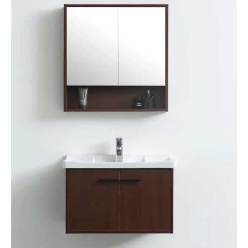 Wooden Vanity Unit, Size 80 cm, Dark wooden color Wooden Vanity Unit, Size 80 cm, Dark wooden color