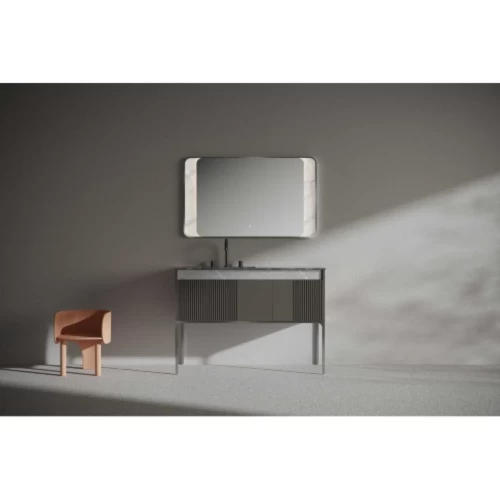 Wooden Body Bathroom Sink, Distinctive Design, Gray color, 120 cm size Wooden Body Bathroom Sink, Distinctive Design, Gray color, 120 cm size