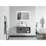 Wooden Bathroom Sink, Contemporary Design, Light wooden color, 110 cm size