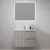 Wooden Vanity Unit, Distinctive Design, Gray color, Size 90 cm
