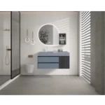 Contemporary Design Wooden Wash Unit, Size 80 cm, Grey Color