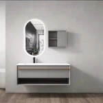 Distinctive Design Wooden Washbasin, Size 120 cm, Grey Color