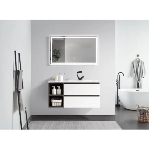 Contemporary Design Wooden Bathroom Sink, Size 100 cm, white Color Contemporary Design Wooden Bathroom Sink, Size 100 cm, white Color