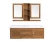 Two Wooden Vanity Unit, 120 cm, Dark wooden Color