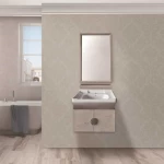 Wooden Wash Sink, 60 cm, Dark beige Color