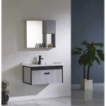 Rectangular Wooden Washbasin, Size 80 cm , light gray color