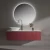 Rectangular Wooden Body Wash Unit, Size 150 cm , Red color