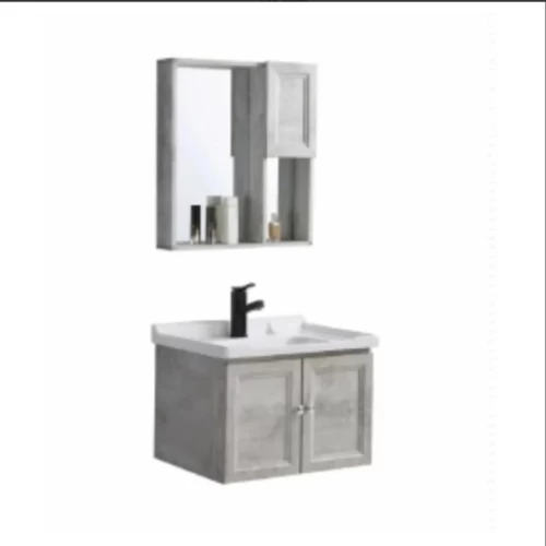 Rectangular Wooden Vanity Unit, Size 80 cm , Gray color Rectangular Wooden Vanity Unit, Size 80 cm , Gray color