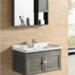 Rectangular Wooden Bathroom Sink, Size 60 cm , light gray color