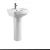 Ceramic Wash Sink, Size 51 x 42 cm, white Color