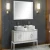 Two Wooden Vanity Unit basin, 150 cm size, White Color