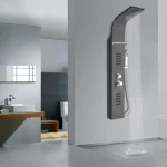 Wall-Mounted Shower, Stainless Steel, Gray color