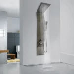 Wall-Mounted Shower Column, Stainless Steel, Gray color