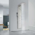 Wall-Mounted Shower System, Stainless Steel, Marble white color