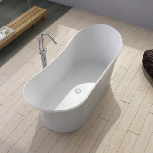 حوض استحمام كلاسيكي حجر لون أبيض مطفي، تصميم عصري حوض استحمام كلاسيكي حجر لون أبيض مطفي، تصميم عصري