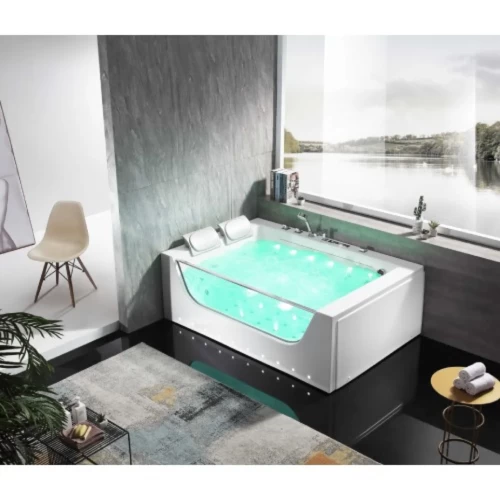 Jacuzzi Soaking Bath White Rectangular, Elegant Look Jacuzzi Soaking Bath White Rectangular, Elegant Look