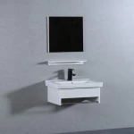 Wooden with aluminum Washbasin, Size 50 × 36 cm, White Color
