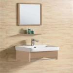 Wooden with aluminum Washbasin, Size 50 × 36 cm, Wooden Color