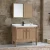 Wooden with aluminum Bathroom Sink, 46 x 80 cm size, wooden color