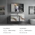 Wooden with aluminum Vanity Unit, 80 cm size, Golden white color