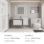 Wooden with aluminum Basin Set, 80 cm size, white color