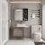 Elegant Look Wooden With Aluminum Bathroom Sink,Wooden color, Size 80 cm