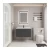 Wood and aluminum Basin Set, Size 80 cm, Grey Color