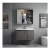 Aluminum Wooden Bathroom Sink, Size 60 cm, Dark gray Color