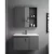 Aluminum Wooden Vanity Unit, Size 60 cm, Dark gray Color