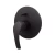 Concealed Shower Mixer Knob, Round Design, black, Compatible with Smart Model