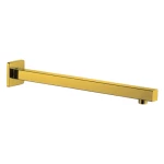 Chinese Wall-Mounted Bath Pipe, Square Design, golden, 40 cm Size
