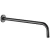 Chinese Wall-Fixed Shower Pipe, Round Design, Black, 40 cm Size