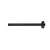 Ceiling Shower Pipe, Square Design, black, Size 30 cm