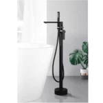 Freestanding Bathtub Tap, Black matte Finish, with Hand Shower