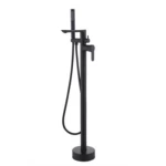 Freestanding Soaking Bath Mixer, Black matte Finish, with Hand Shower