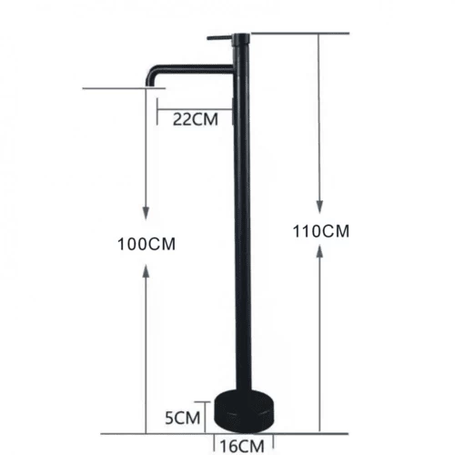Freestanding Bathtub Faucet, Black matte Finish Freestanding Bathtub Faucet, Black matte Finish